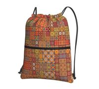DIEzig Groupe de sac à dos marocain à bretelles réglables, sac pliable avec cordon de serrage avec fermeture éclair pour w nd aventure