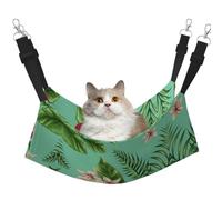 DIEzig Hamac à suspendre avec feuilles tropicales hawaïennes et fleurs pour chaton, furet, chiot ou petit animal de compagnie
