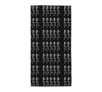 DIEzig Longue serviette de bain imprimée motif tête de mort squelette pour Halloween, bord de mer, vacances