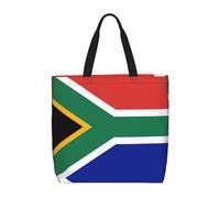 DIEzig Lot de 1 sac fourre-tout économique avec drapeau de l'Afrique du Sud 40 x 50 cm, Noir , Taille unique