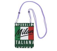 DIEzig Milan, Italie Impression Bandoulière Téléphone Cas Pour Adulte Portefeuille Bandoulière Bandoulière Sac à Bandoulière Amovible, violet, Taille unique