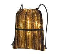 DIEzig Sac à dos à bandoulière réglable à paillettes dorées avec fermeture éclair pour w nd aventure