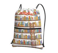 DIEzig Sac à dos à bandoulière réglable avec fermeture éclair pour livres amusants et imprimé échelle pour w nd aventure