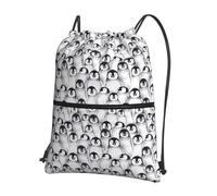 DIEzig Sac à dos à bandoulière réglable avec imprimé pingouins mignons et fermeture éclair pour w nd aventure