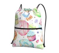 DIEzig Sac à dos à bandoulière réglable, sac à dos pliable avec cordon de serrage et fermeture éclair pour w nd aventure
