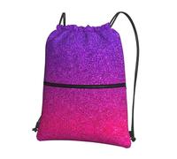 DIEzig Sac à dos à bretelles réglables avec imprimé paillettes dégradées et fermeture éclair pour w nd aventure
