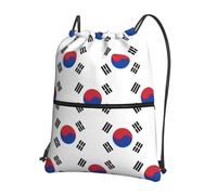 DIEzig Sac à dos pliable avec cordon de serrage et fermeture éclair - Imprimé drapeau de la République de Corée - Pour w nd aventure