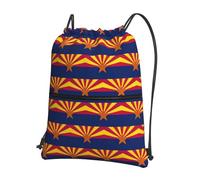 DIEzig Sac à dos pliable avec cordon de serrage et fermeture éclair - Imprimé drapeau de l'État de l'Arizona