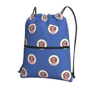DIEzig Sac à dos pliable avec cordon de serrage et fermeture éclair - Imprimé drapeau de l'État du Minnesota