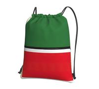 DIEzig Sac à dos pliable avec cordon de serrage et fermeture éclair - Motif drapeau de la République tchétchène