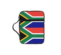 DIEzig Sac de rangement multi-poches avec motif drapeau de l'Afrique du Sud imprimé pour livre, tablette et stylo