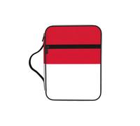 DIEzig Sac de rangement multi-poches avec motif drapeau de Monaco imprimé Bible Sac de transport polyvalent pour livre, tablette et stylo