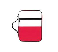 DIEzig Sac de rangement multi-poches avec motif drapeau polonais imprimé pour livre, tablette et stylo