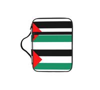 DIEzig Sac de rangement polyvalent avec plusieurs poches pour livres, tablettes et stylos Motif drapeau de la Palestine
