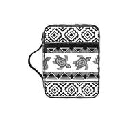 DIEzig Sac de rangement pour Bible imprimé tortue ethnique avec plusieurs poches Sac de transport polyvalent pour livre, tablette et stylo
