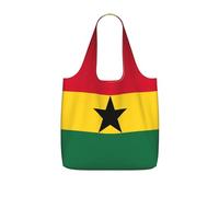 DIEzig Sac fourre-tout pliable imprimé drapeau du Ghana pour le shopping, sac d'épicerie réutilisable, sac de voyage léger et compact
