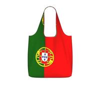 DIEzig Sac fourre-tout pliable imprimé drapeau portugais pour le shopping, sac d'épicerie réutilisable, sac de voyage léger et compact