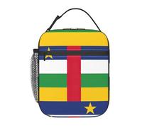 DIEzig Sac isotherme portable avec imprimé drapeau de l'Afrique centrale, sac à déjeuner isotherme pour le stockage des repas, le transport