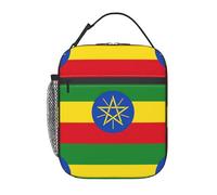 DIEzig Sac isotherme portable avec motif drapeau de l'Éthiopie pour le stockage des repas et le transport
