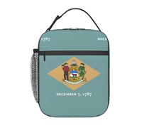 DIEzig Sac isotherme portable imprimé drapeau du Delaware, sac à déjeuner isotherme pour le stockage des repas et le transport