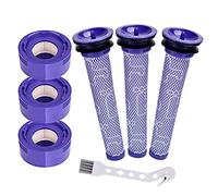 DIFCUL Filtre d'aspirateur pour Dyson V8, filtre lavable pour Dyson V7, filtres de rechange pour aspirateur Dyson V7 V8, filtre post-moteur et filtres pré-HEPA de rechange #DY-96566101et 967478-01