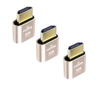 DIFCUL HDMI Dummy Plug Émulateur d'affichage 4K Compatible avec Windows Mac OSX Linux Émulateur d'affichage Ghost sans tête EDID Travail à Distance HDMI UHD 3840x2160 @ 60Hz (3pcs)