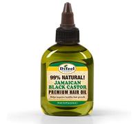 Difeel 99% d'huile naturelle pour cheveux Premium - Huile de ricin noire jamaïcaine 75 ml