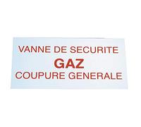 DIFF - Étiquette rigide vanne de sécurité gaz coupure générale - DIFF