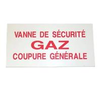 DIFF - Étiquette rigide vanne de sécurité gaz coupure générale - DIFF