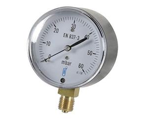 DIFF - Manomètre acier à capsule Ø 63mm, 0/60mbar - DIFF