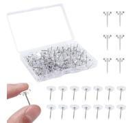 Diffaxy Lot de 150 punaises transparentes avec boîte de rangement pour tableaux en liège, tableaux d'affichage, cartes, posters, photos, notes et panneaux d'affichage