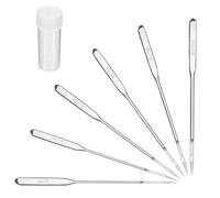 Diffaxy Lot de 60 aiguilles pour machine à coudre en 6 tailles : 65/9,75/11,80/12,90/14,100/16 et 110/18 aiguilles universelles pour machine à coudre domestique