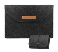 Diffaxy Sacoche pour ordinateur portable 15" avec poche d'alimentation de 15" - Noir clair - Profil fin - Essentiel pour l'apprentissage et le travail en plein air