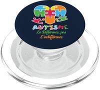 Différence d'autisme et Non indifférence Sensibilisation à l'Autisme PopSockets PopGrip pour MagSafe