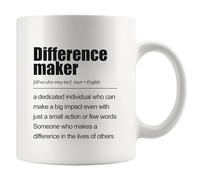 Difference Maker Definition Mug en céramique pour homme et femme Blanc 325 ml