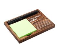 Difference Maker NPA183 Porte-notes en bois pour bloc-notes et porte-stylo 16,5 x 11,9 cm