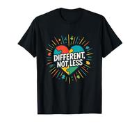 Different Not Less Puzzle en Forme de cœur T-Shirt