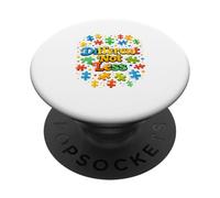 Différent Pas Moins | Puzzle coloré de Sensibilisation à l'Autisme PopSockets PopGrip Adhésif