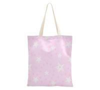 Different Stars Baby Peach White Medium Canvas Tote Bag with handles Tote Bag Small Canvas Bag For Women for Travel Bolsa de Lona