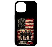 Différentes Guerres. Même Sang. Un serment. Patriotisme Militaire Coque pour iPhone 15