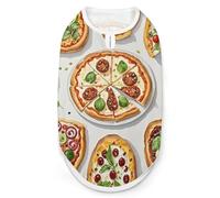 Différentes pizzas Chemise pour chien Séchage rapide Respirant T-shirt doux extensible sans manches Vêtements pour chien L
