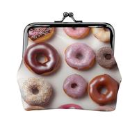 Différentes saveurs de beignets imprimés porte-monnaie polyvalent exquis mini portefeuille mignon pochette à monnaie pour toutes les occasions