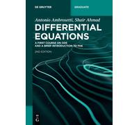 Differential Equations: A First Course On Ode And A Brief Introduction To Pde (De Gruyter Textbook)