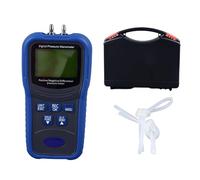 Differential Pressure Gauge Digital Manometer High Accuracy LCD Screen 12 Units Data Logging for HVAC System Air Duct Measurement ABS Material Black
