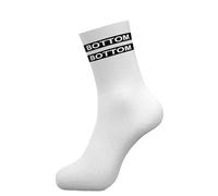 Différents designs : chaussettes BOTTOM/PASSIV/FUCK ME - Chaussettes Sub Tribe pour la communauté queer | Chaussettes d'équipage unisexes taille 41-46, Bas blanc/noir, 41-46
