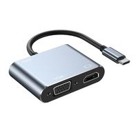 Différents ports USB C adaptateurs 4K VGA 1080p charge rapide 3 hub construction en alliage d'aluminium pour divers appareils utilisent un hub C avec charge rapide