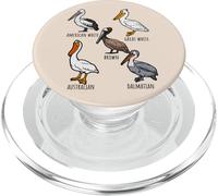 Différents Types d'espèces de pélicans pour Les Amoureux des Oiseaux et de la Faune PopSockets PopGrip pour MagSafe