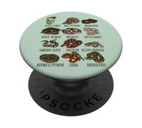 Différents types d'espèces de serpents Espèces exotiques Reptile PopSockets PopGrip Adhésif