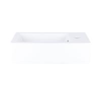 Differenz Force Vasque Salle de Bain 40 x 22 cm - Vasque a Poser avec Trou Robin