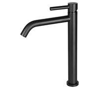 Differenz Robinet de Lavabo Haut 30,6 cm - Mitigeur Fontaine Noir Mat - pour Eau Chaude et Froide - Cuisine, WC et Salle de Bain - sans Traces de Doigts